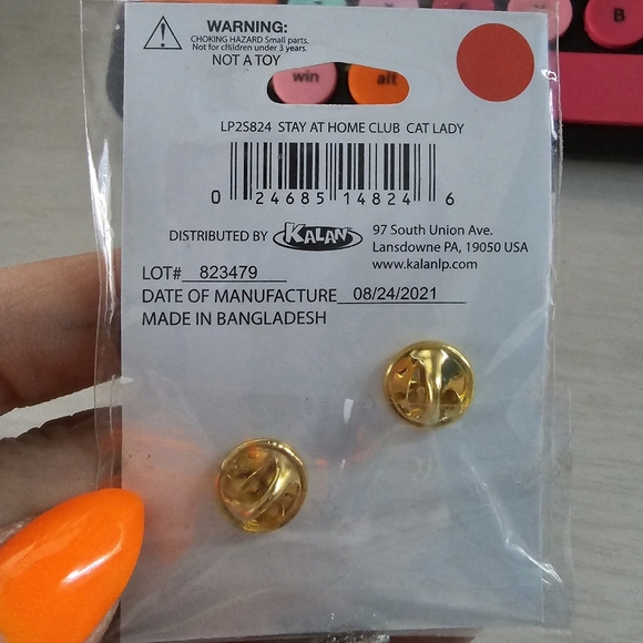 Stay at Home & Cat Lady Pins - Picture 3 of 3